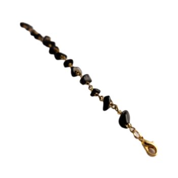 Bronze Bracelet with Onyx Stone