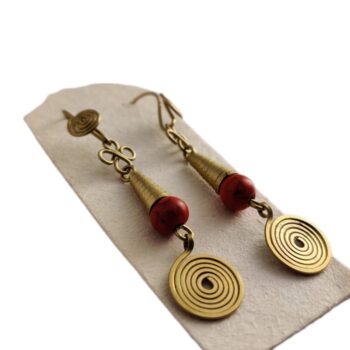 Indigenous Style Red Stone Earrings